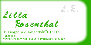 lilla rosenthal business card